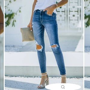Vici Steady High Rise Distressed Skinny size 13